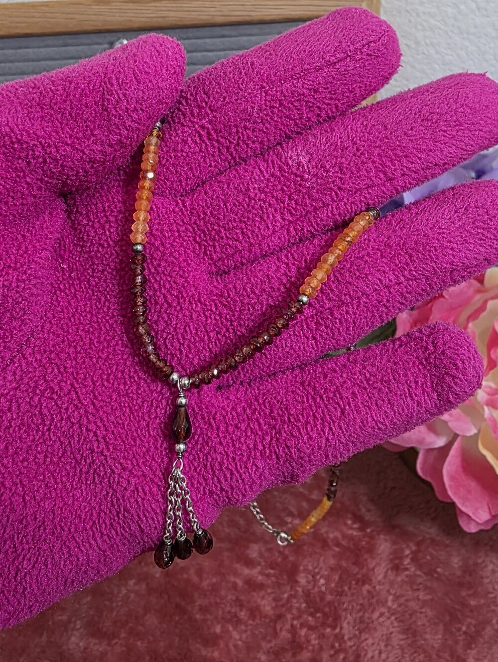 Hand Crafted - Sterling Silver Carnelian And Garnet